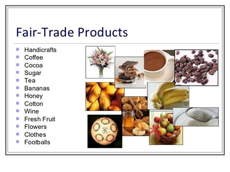 where fairtrade food comes from.
